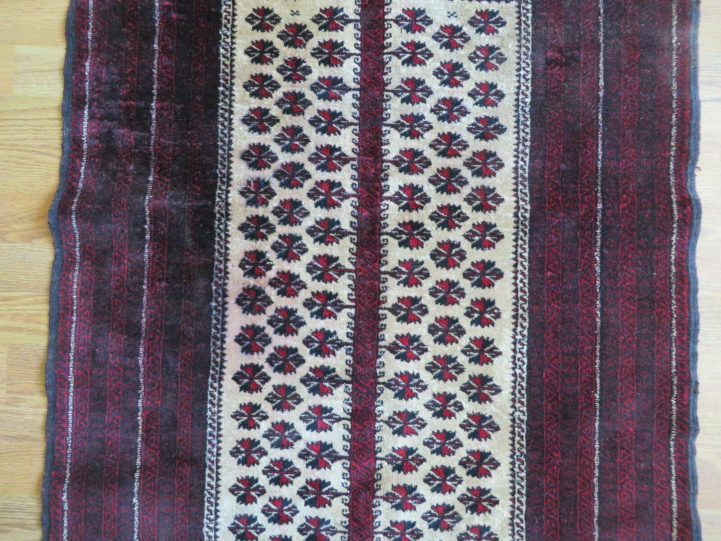 Balouch Turkoman Prayer Silk Wool Rug Handmade 3x5 Fine Knotted