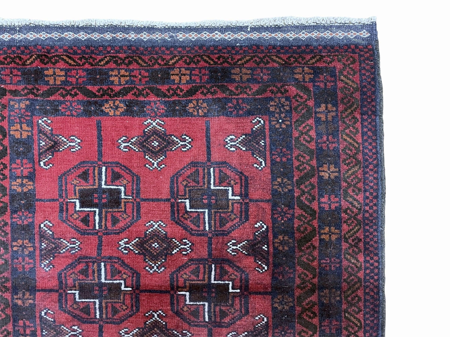 Vintage Handmade Balouchi Rug 3x5 Afghan Tribal Wool Red Beige