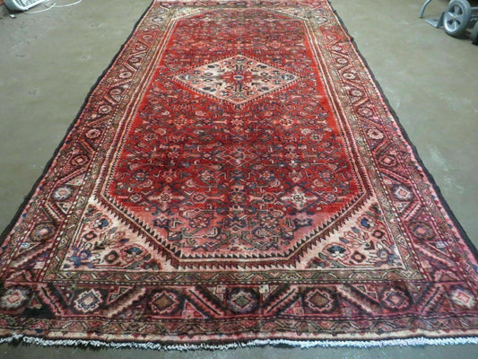 Antique Handmade Wool Rug India Floral Oriental Vegetable Dye 5 Ft 6 In By 10 Ft 4 In