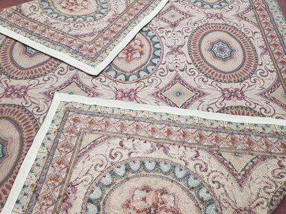 Handmade Needlepoint Rug 6x9 Flatweave Victorian Elegant Living Room Decor