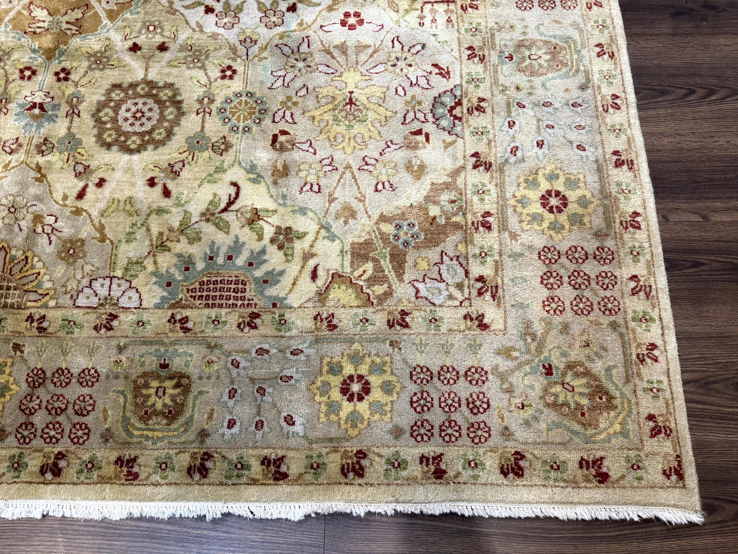 Indo Persian Rug 8x10, Indian Rug, Soft Wool Rug, Oushak Style Rug, Handmade Rug