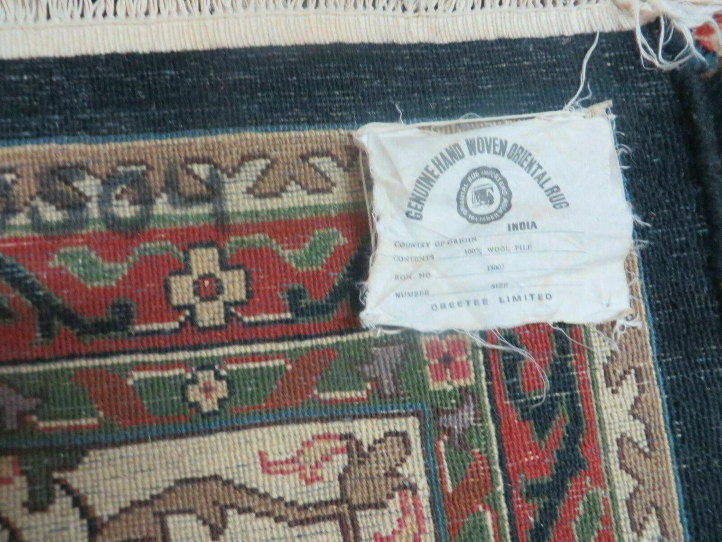 Indo Persian Rug 8x10, Wool Handmade Floral Carpet