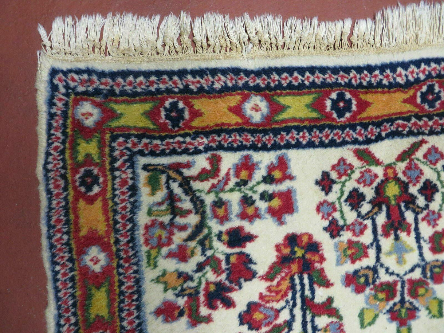 Handmade Persian Rug 2x3 Small Wool Hand Knotted Oriental Floral Medallion