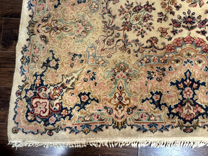 Karastan Kirman Wool Rug Antique 8.8x12 Lanamar Floral Ivory