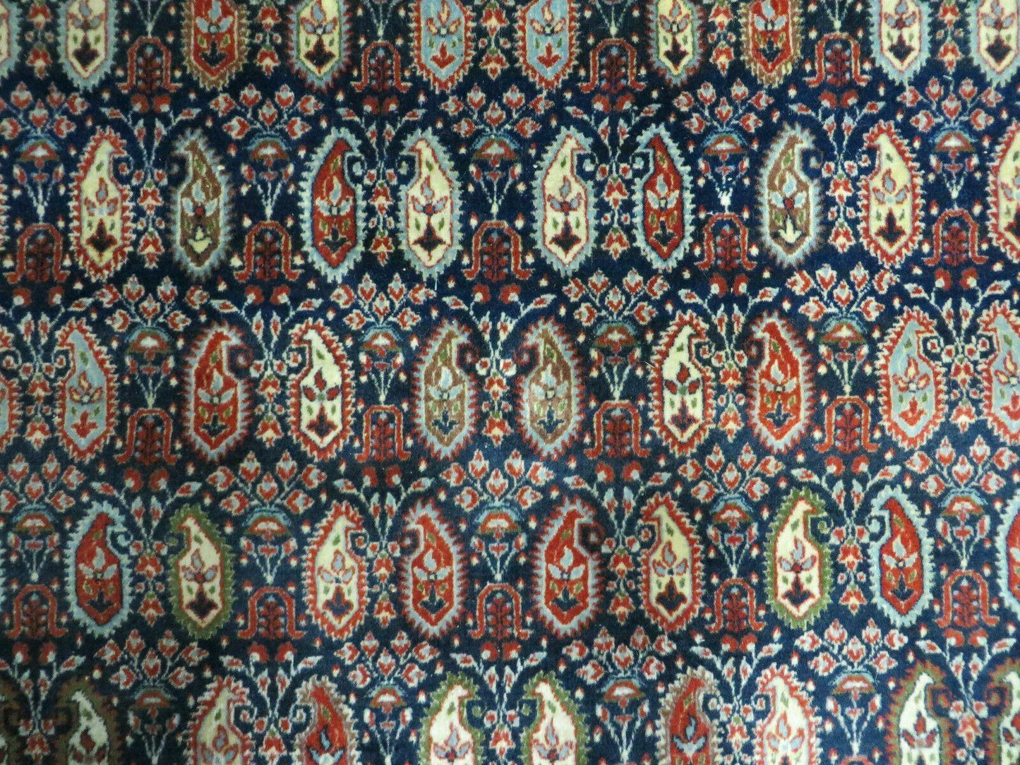 Paisley Rug Vintage India Hand Knotted Wool