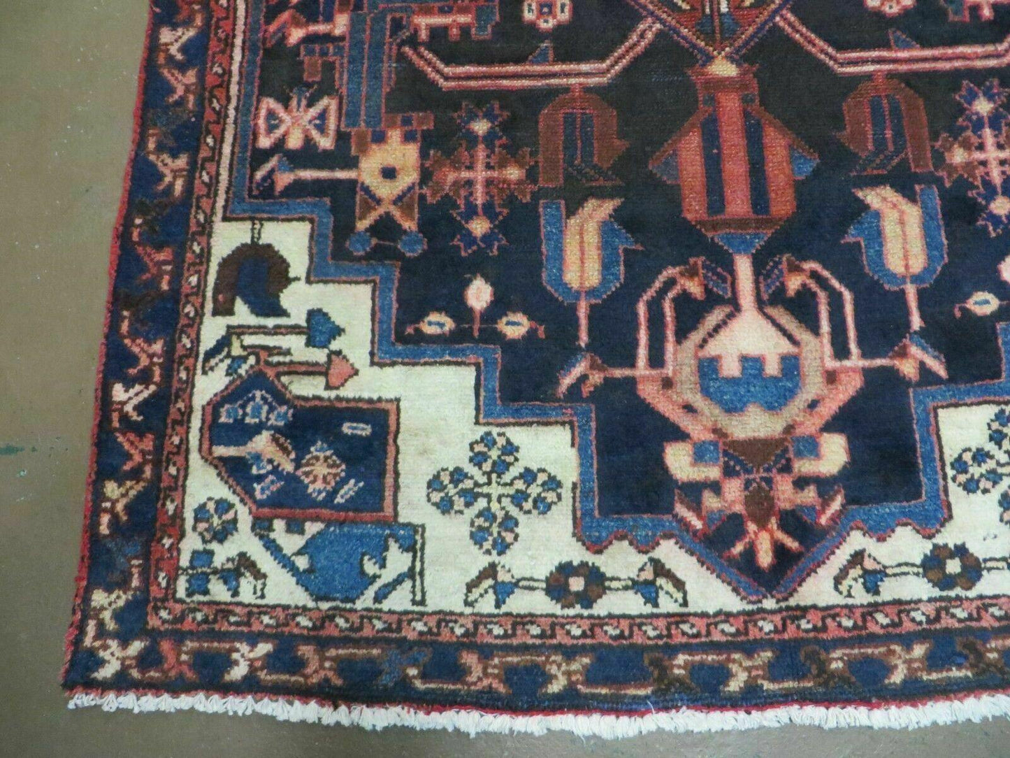 Antique Turkish Anatolian Wool Rug Handmade Vegetable Dye 47x82 Handwoven Classic Pattern