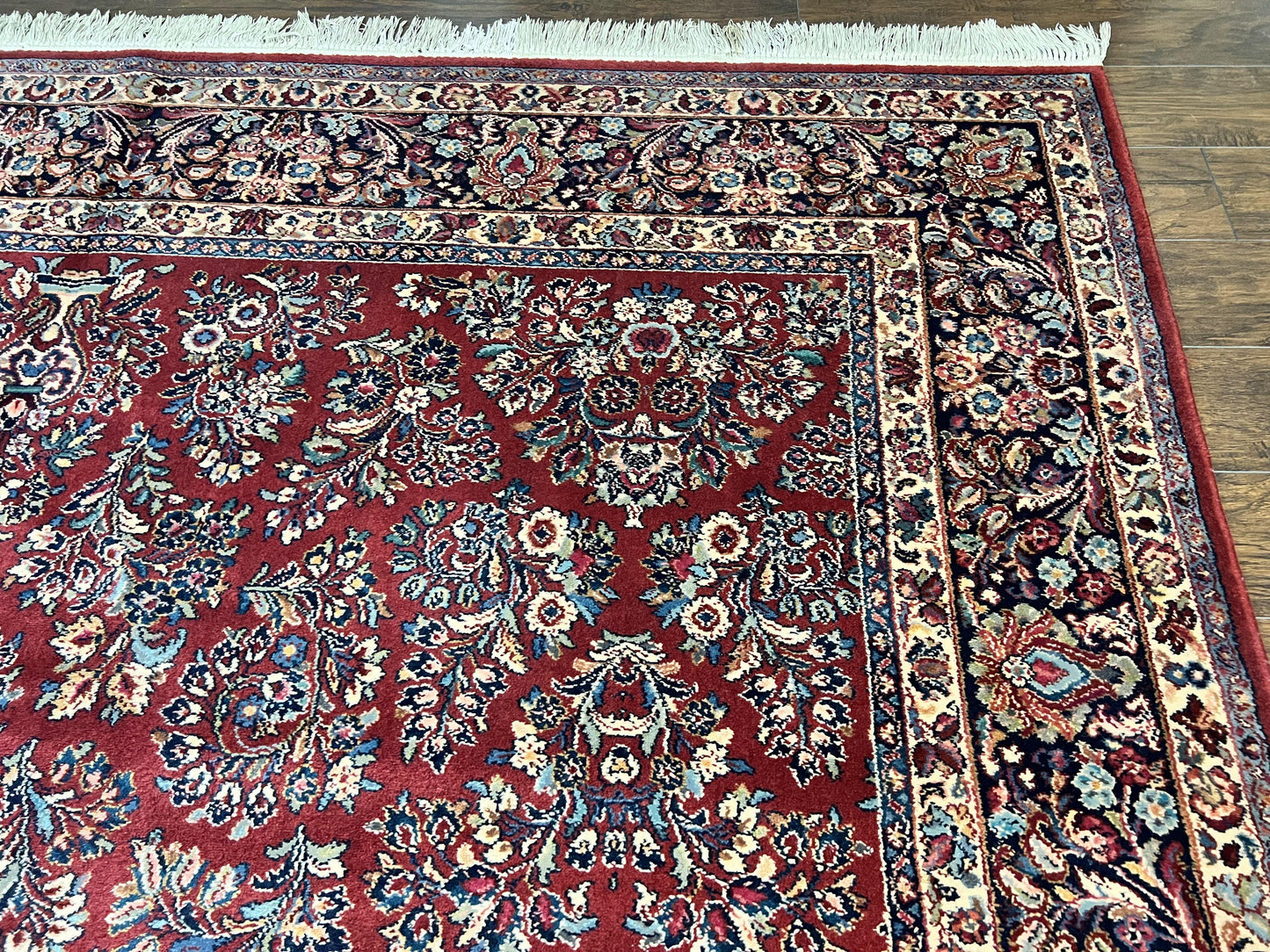 Karastan Rug Red Sarouk 10x18 Wool Carpet Original 700 Series Vintage Large Oriental Rug