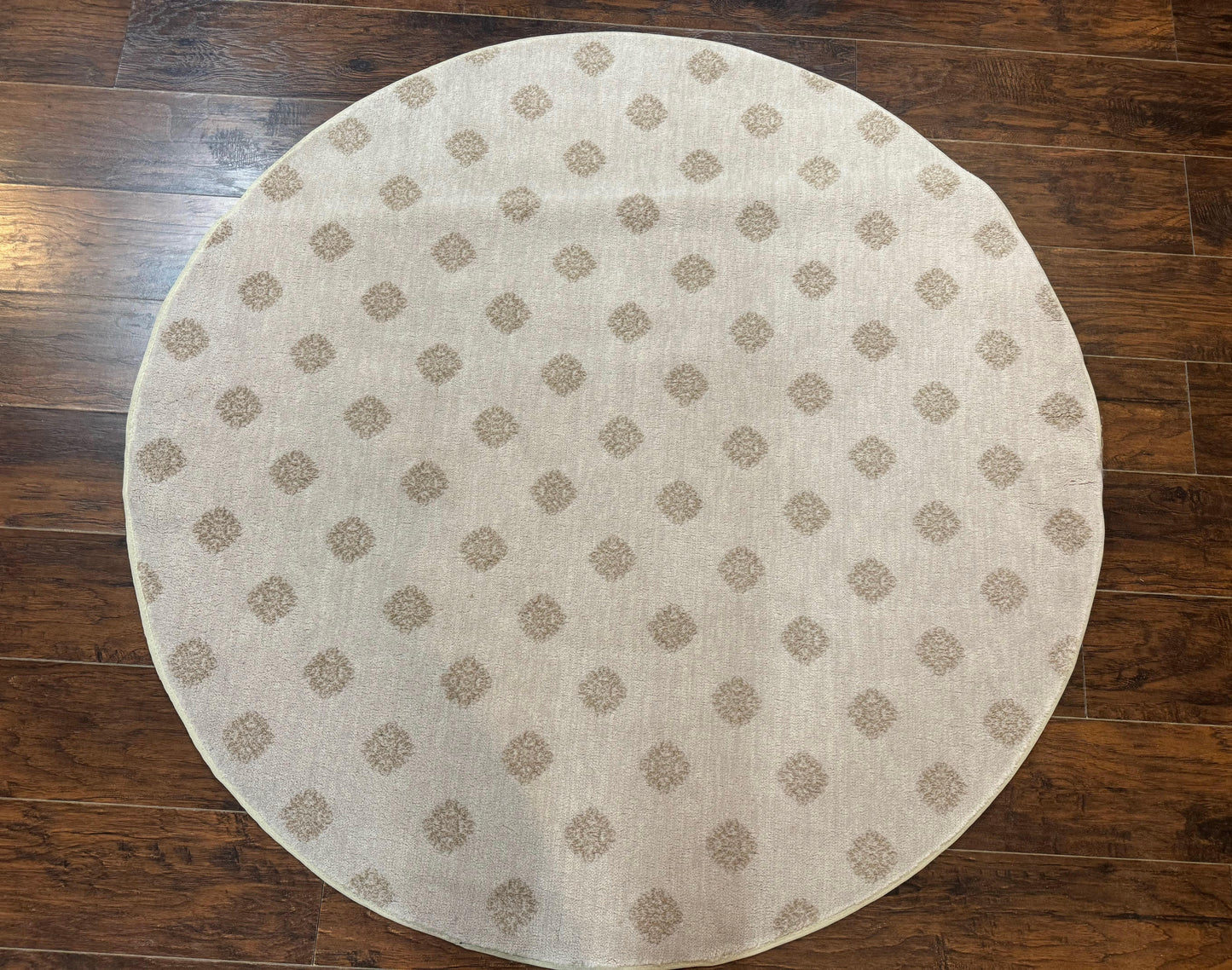 Round Power Loomed Rug 5x5, Contemporary Modern Round Carpet, 5ft Round