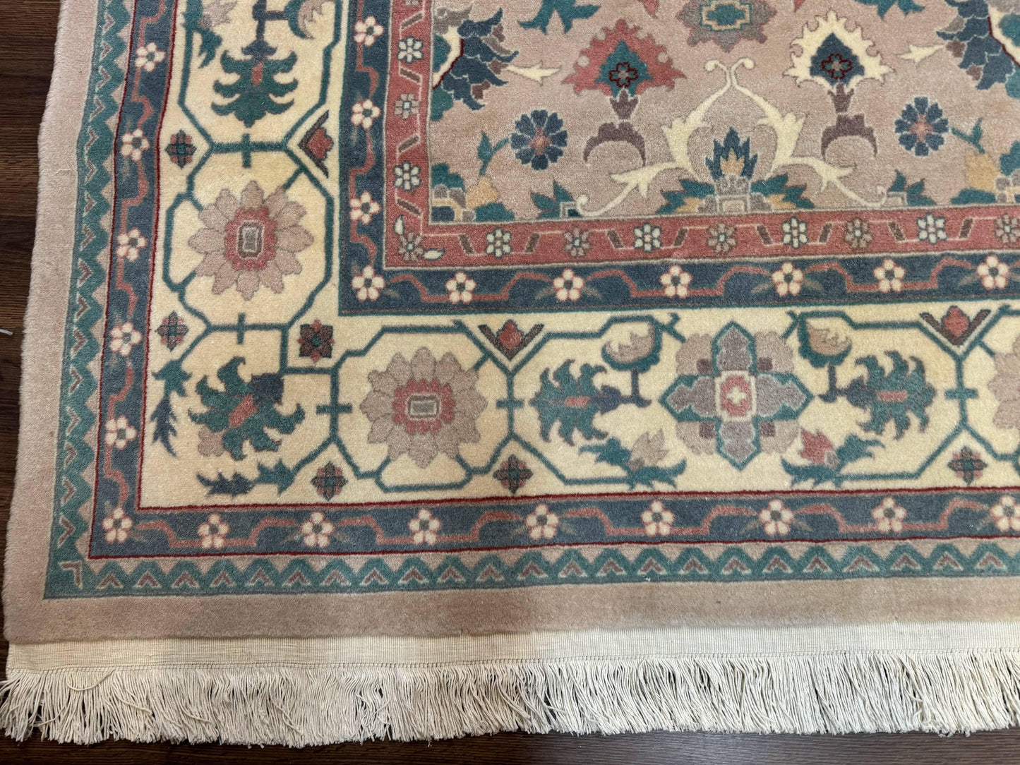 Palace Size Wool Rug 10x18, Sino Persian Kerman Rug, Oversized Hand Knotted Carpet, Light Taupe, Allover Pattern