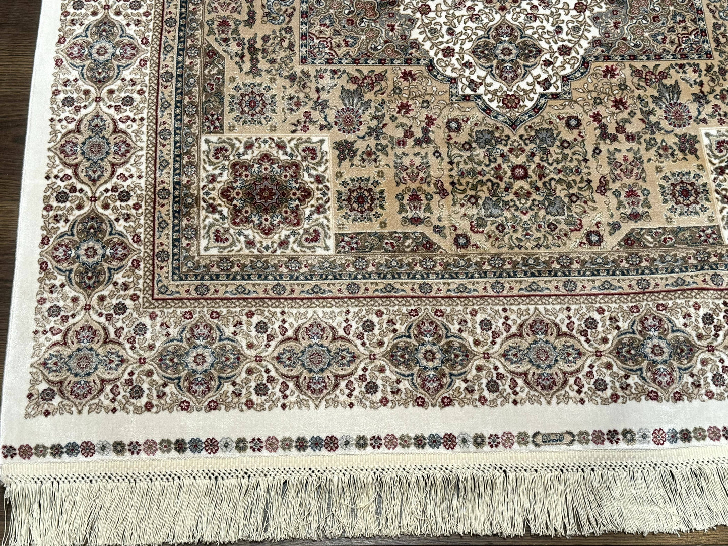 Memluk Silk Rug Turkish Hereke Style 4x6 Bamboo Silk Contemporary Carpet