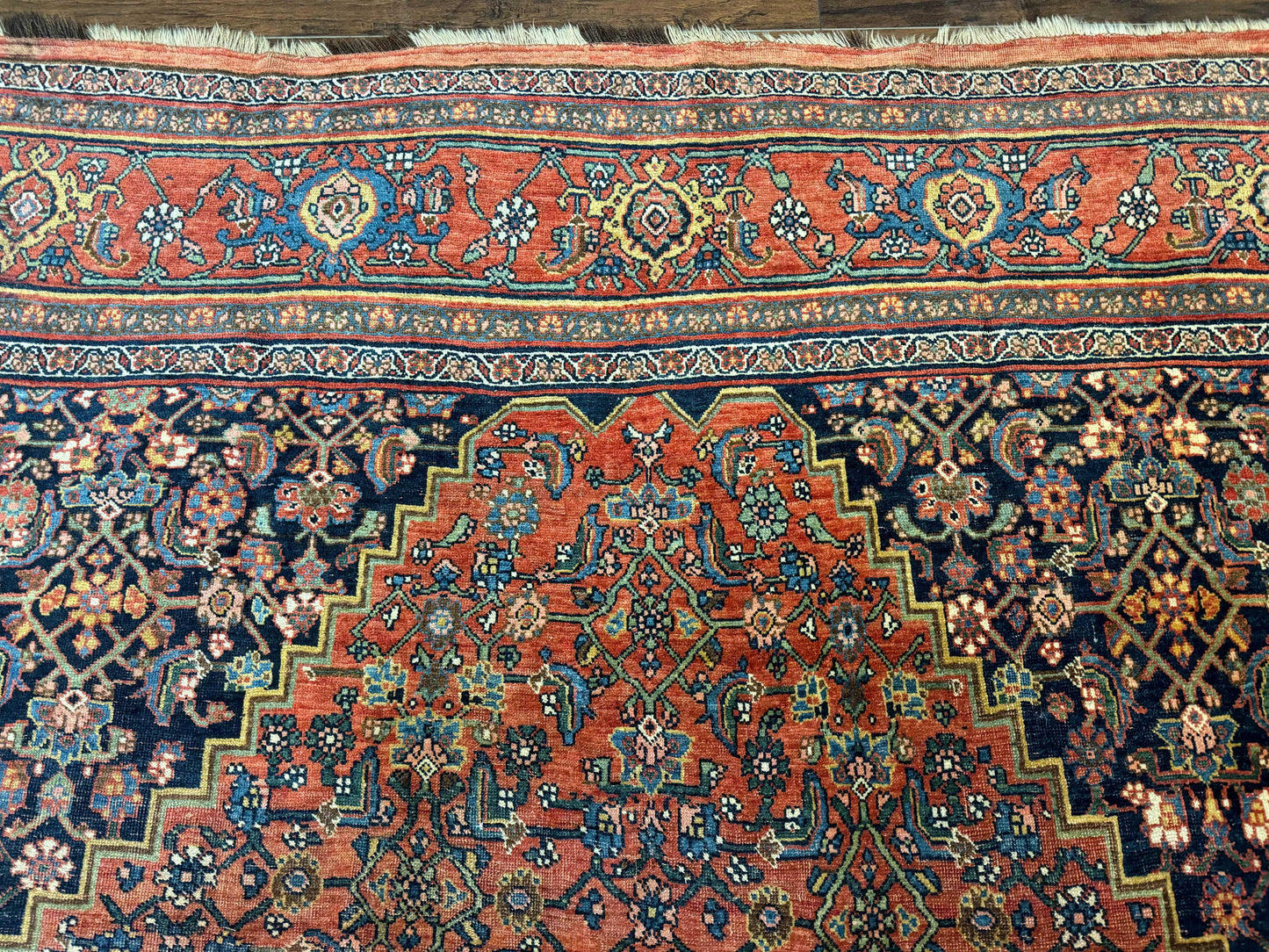 Antique Persian Bidjar Rug 8x12 Hand Knotted Wool Carpet Rare Vintage Persian Treasure