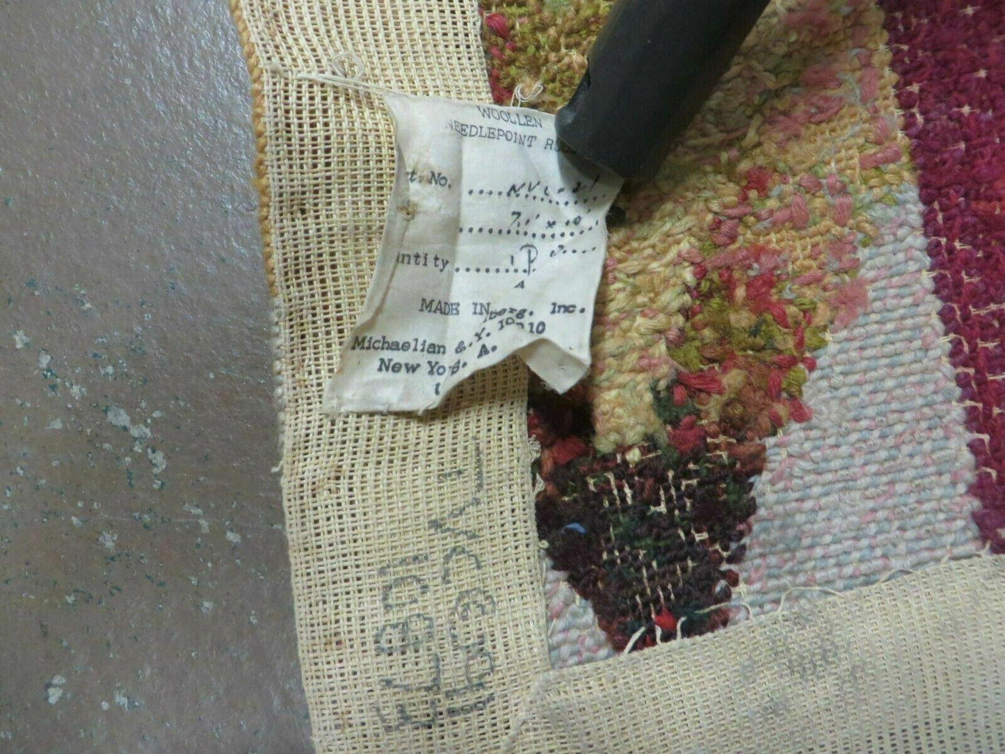 Michaelian And Kohlberg Aubusson Needlepoint Rug 7x10 Handmade Vintage