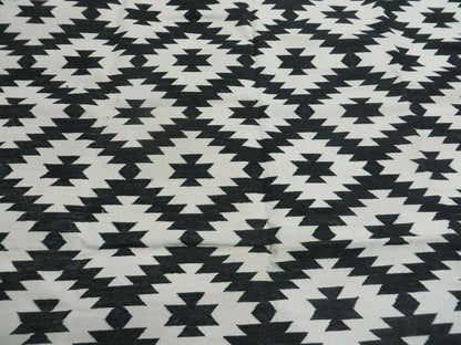 Hand Woven Wool Rug 4 Ft By 6 Ft Kilim Dhurrie Modern Oriental Area Rug Reversible