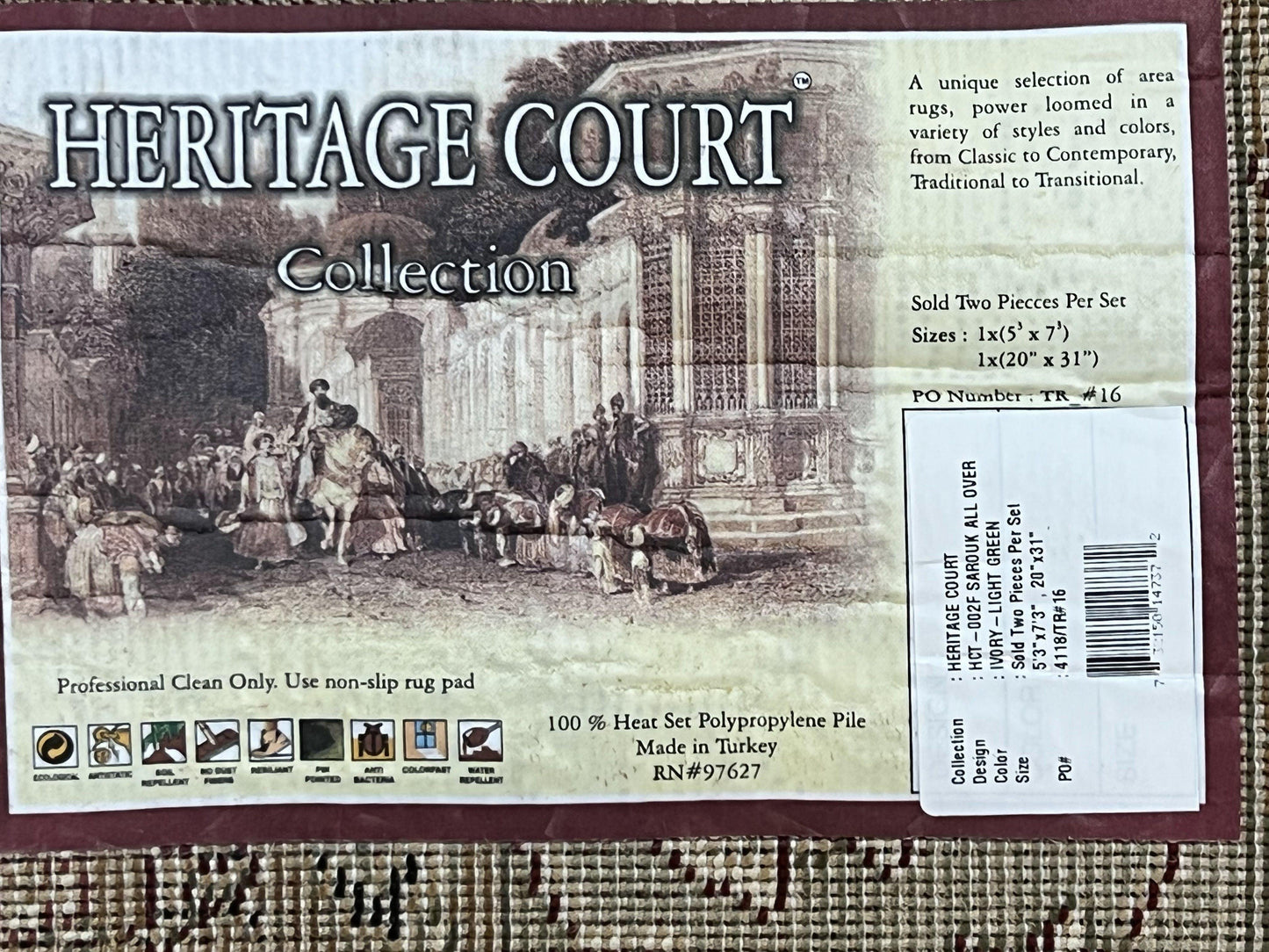 Floral Oriental Rug 5x7 Turkish Power Loomed Carpet With Traditional Design