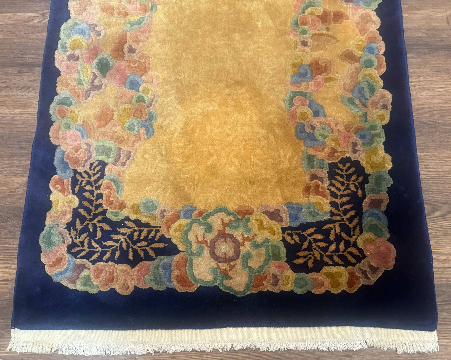 Chinese Wool Rug 3x5 Handmade Vintage Carpet Peking Style Handcrafted