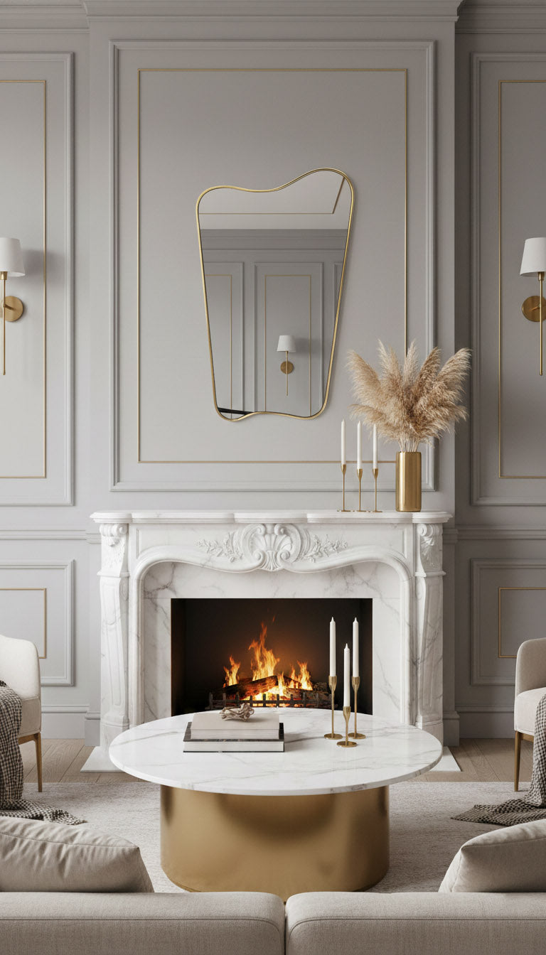 Designer wall mirror bathroom