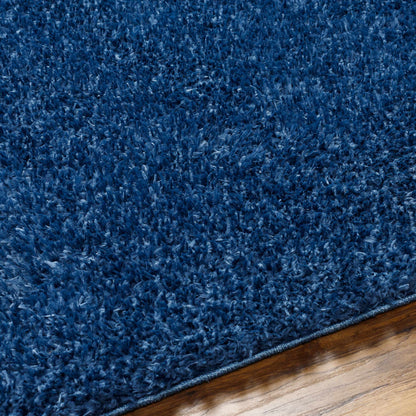 Washable Dark Blue Shag Rug - Faina Collection Cozy Home Decor