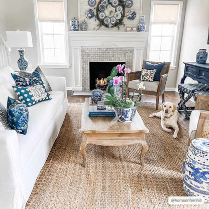 Braided Jute Area Rug - Eco-Friendly Natural Fiber Floor Decor