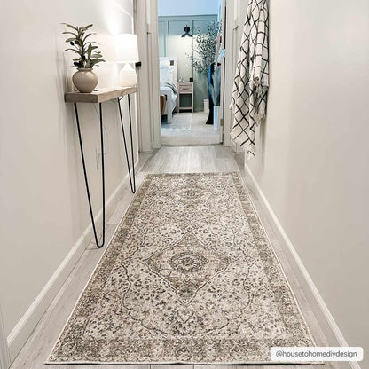 Washable Flat Pile Area Rug - Soft Durable Modern Design