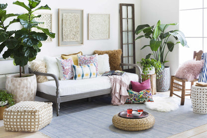 Brookneal Pouf Woven Textured Seating