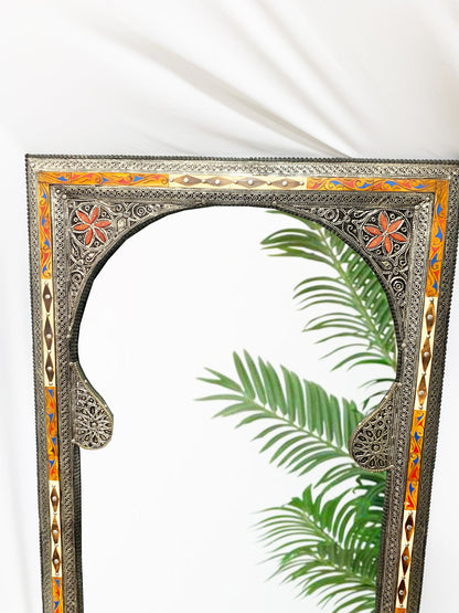 a mirror that has a plant in it