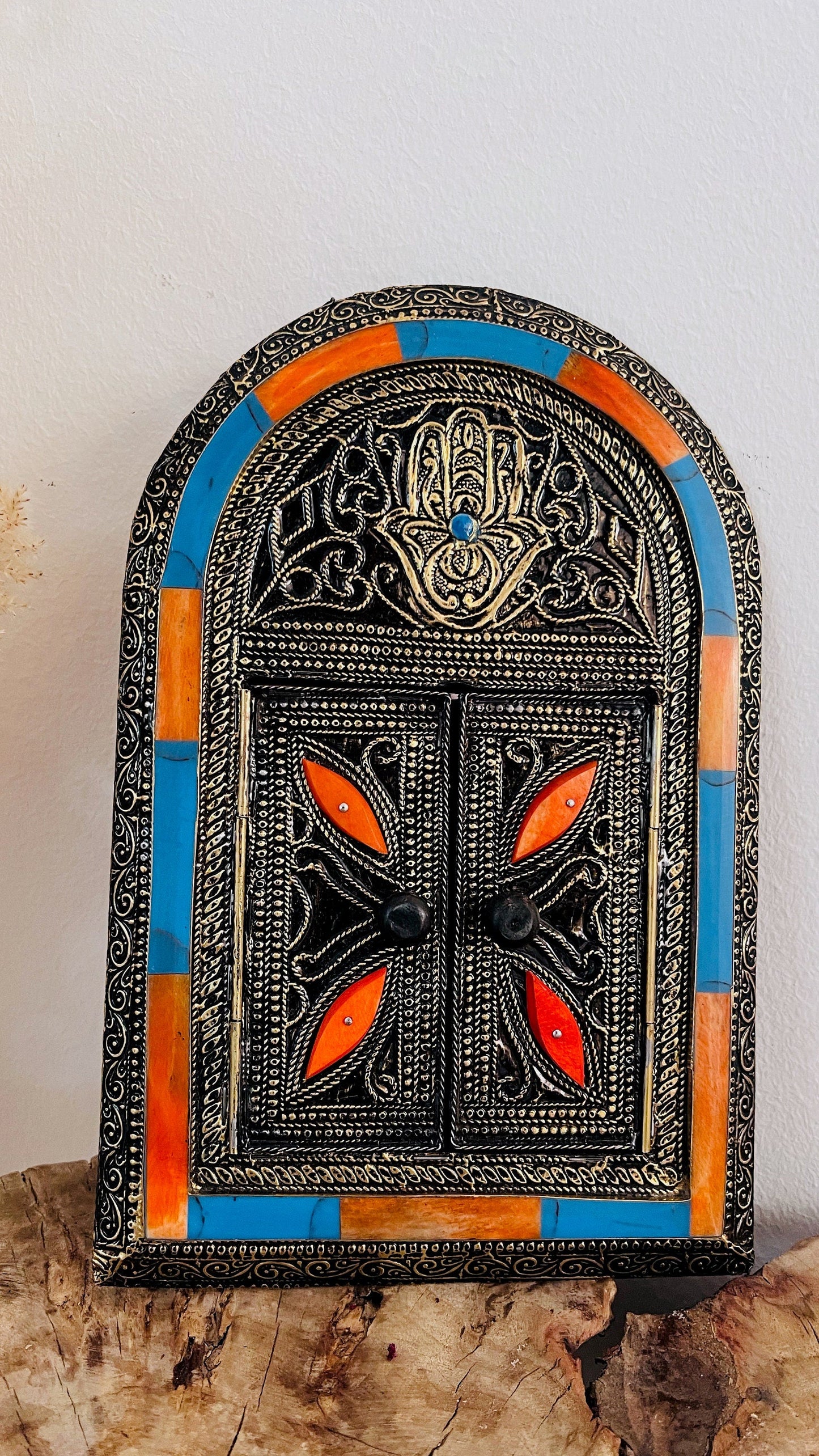 Moroccan Bone Inlay Mirror - Handmade Home Decor for Xmas Gifts