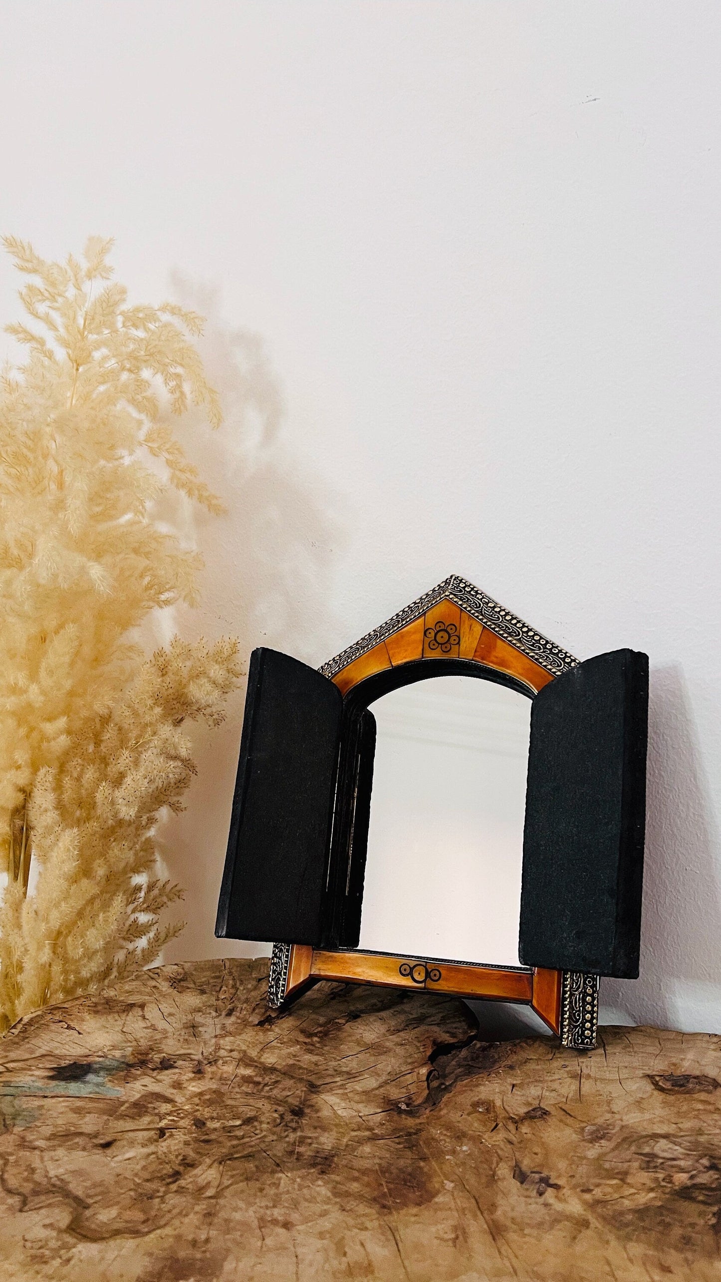 Handmade Moroccan Mirror - Bone Inlay Wall Decor  Xmas Gift