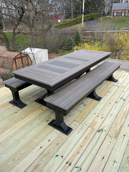 Trestle X Outdoor Bench All Weather HDPE Patio Seating For Outdoors