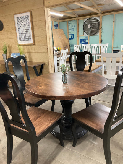 44 Inch Round Dining Table Set With Four Chairs Ready To Ship