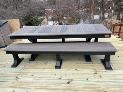 Trestle X Outdoor Bench All Weather HDPE Patio Seating For Outdoors