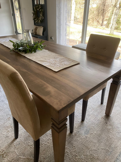 Java Leg Dining Table Handmade From Kiln Dried Hard Maple