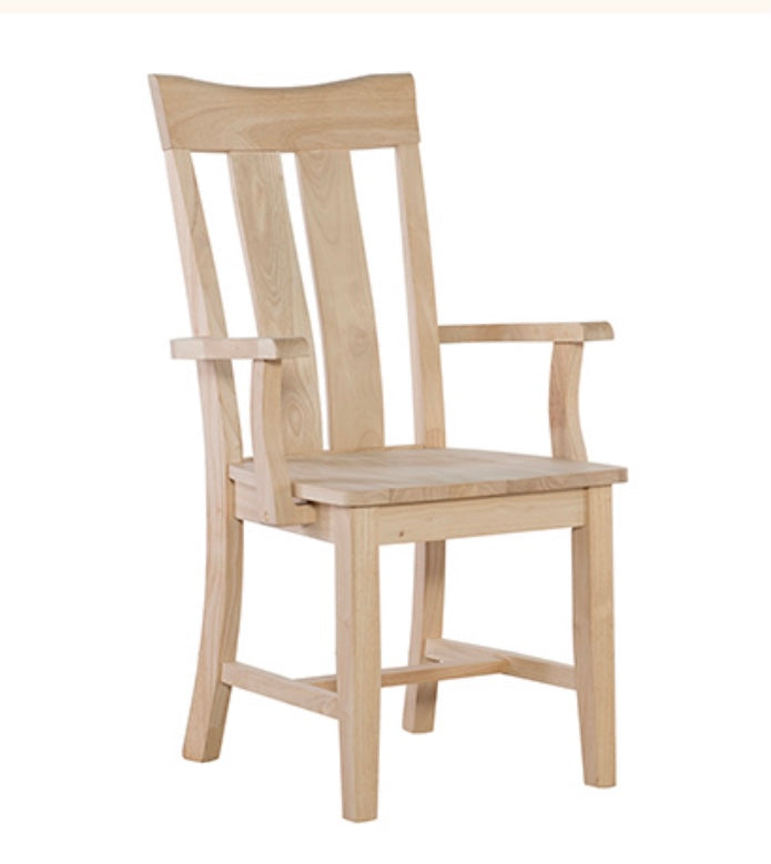 Ava Arm Chair Modern Dining Chair For Tables Stainable Wood Finish