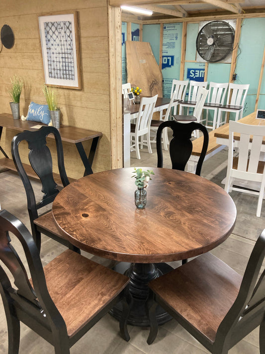 44 Inch Round Dining Table Set With Four Chairs Ready To Ship