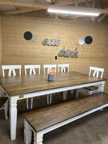 Verano Chair Farmhouse Style Stainable Wood Dining Chair For Tables