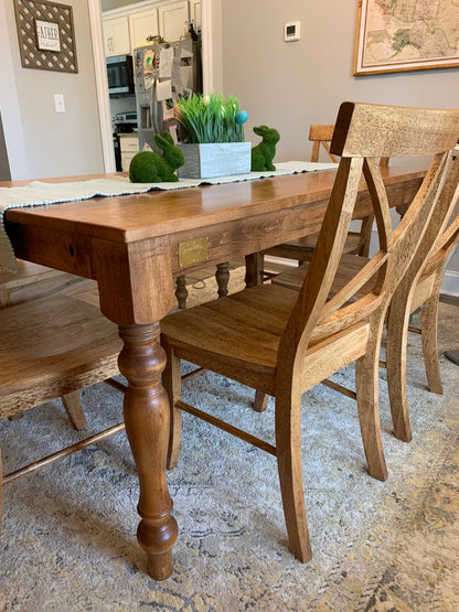 Single X Chair Modern Dining Seat That Pairs With Tables And Is Stainable To Match