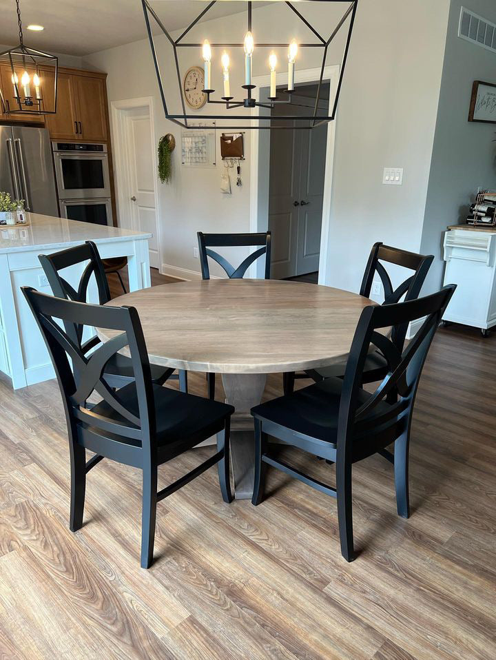 Java Pedestal Base With Custom Kiln Dried Maple Top And Oak Options