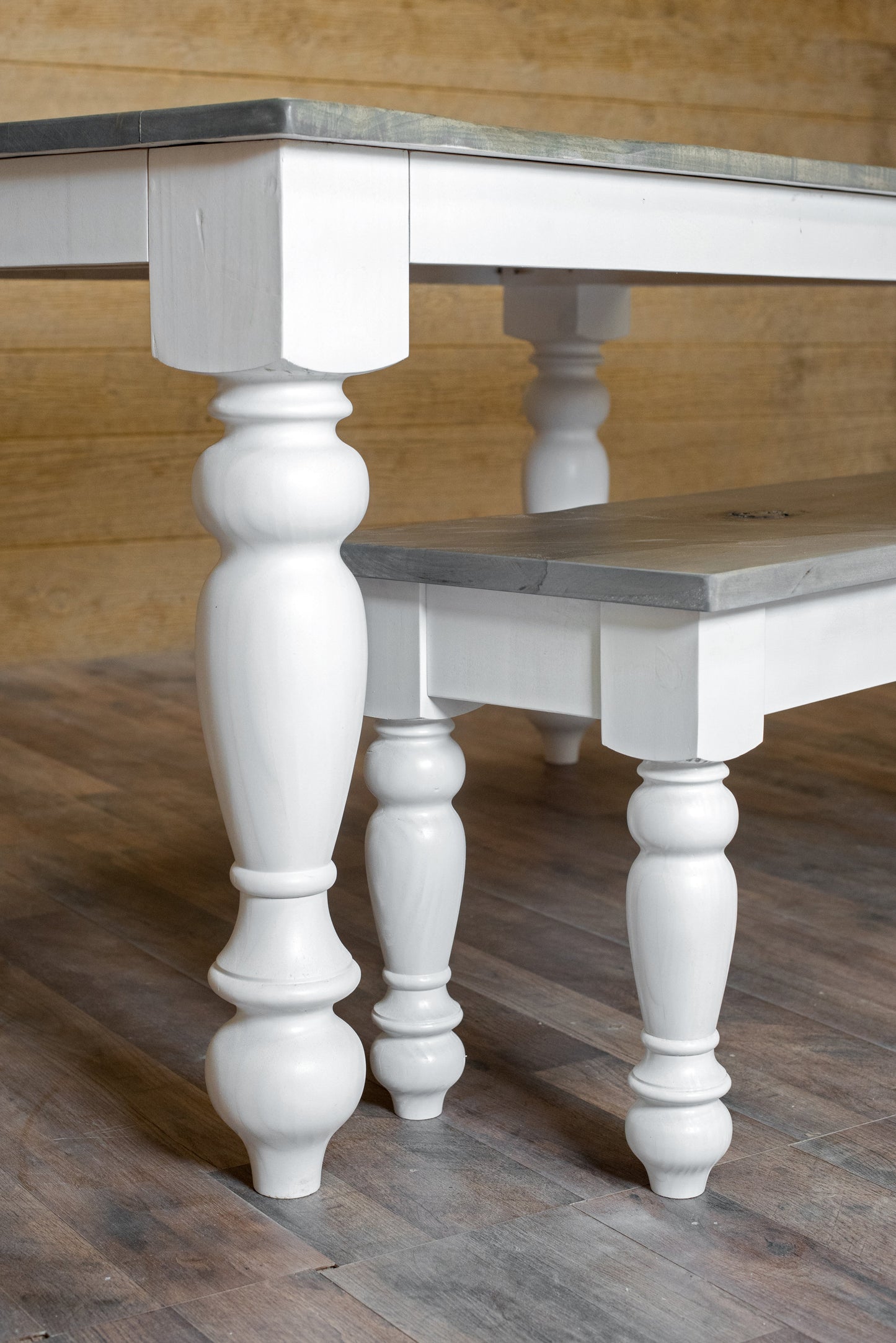 Victorian Spindle Leg Bench For Dining Tables That Slides In Beside 30 Inch Tables