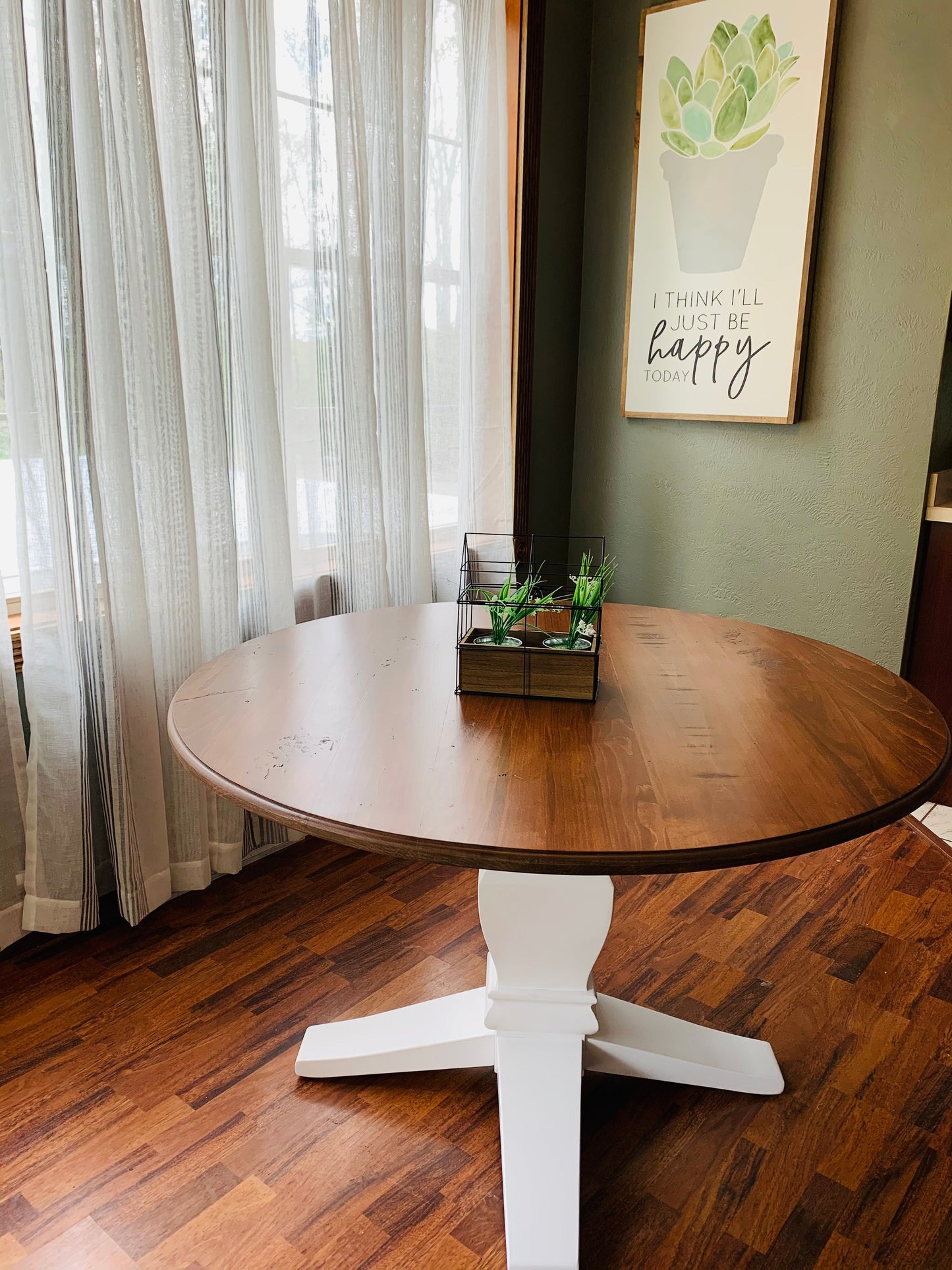 Java Pedestal Base With Custom Kiln Dried Maple Top And Oak Options