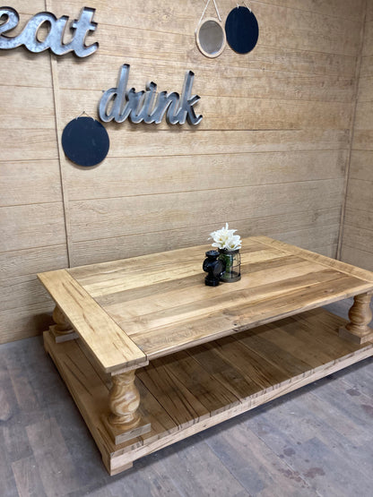 Balustrade Coffee Table Handcrafted Solid Wood