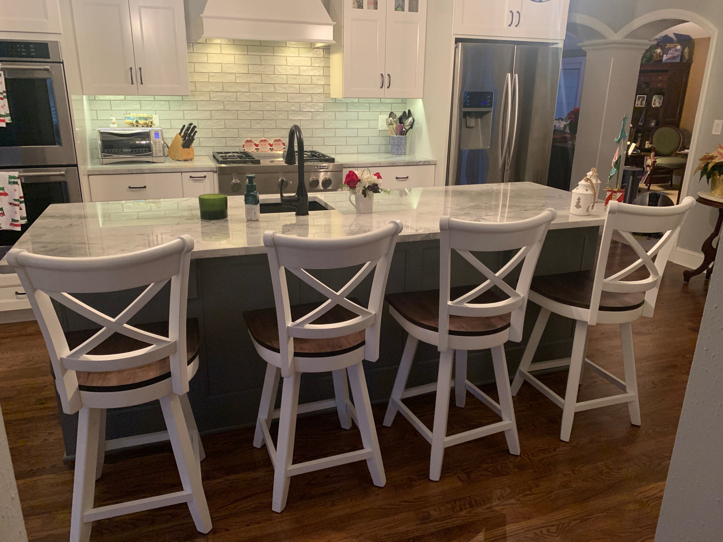 Charlotte Swivel Stool With Two Height Options And Custom Finish