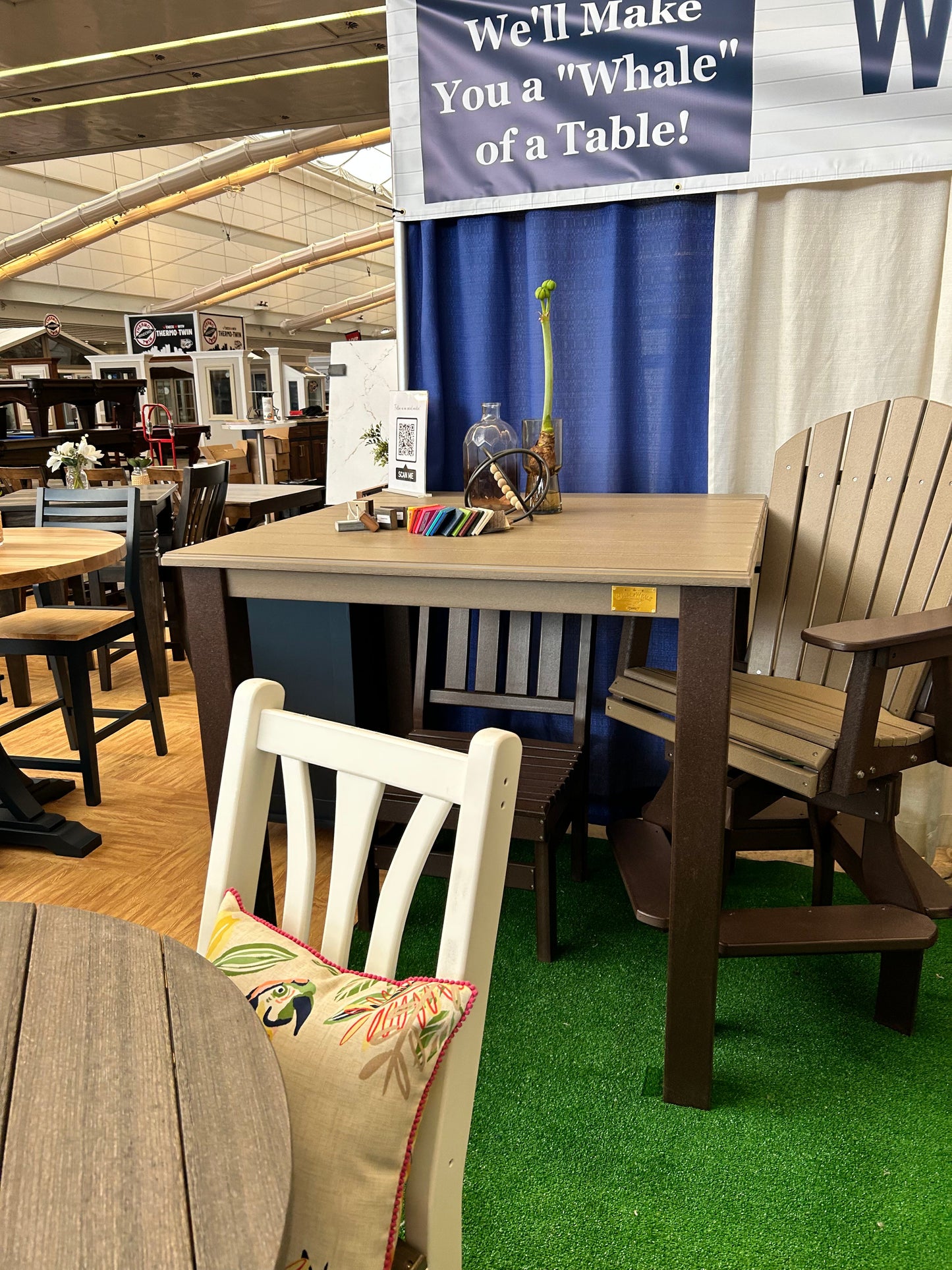 Post Leg Outdoor Counter Height Table For Durable Poly Outdoor Furniture Collection