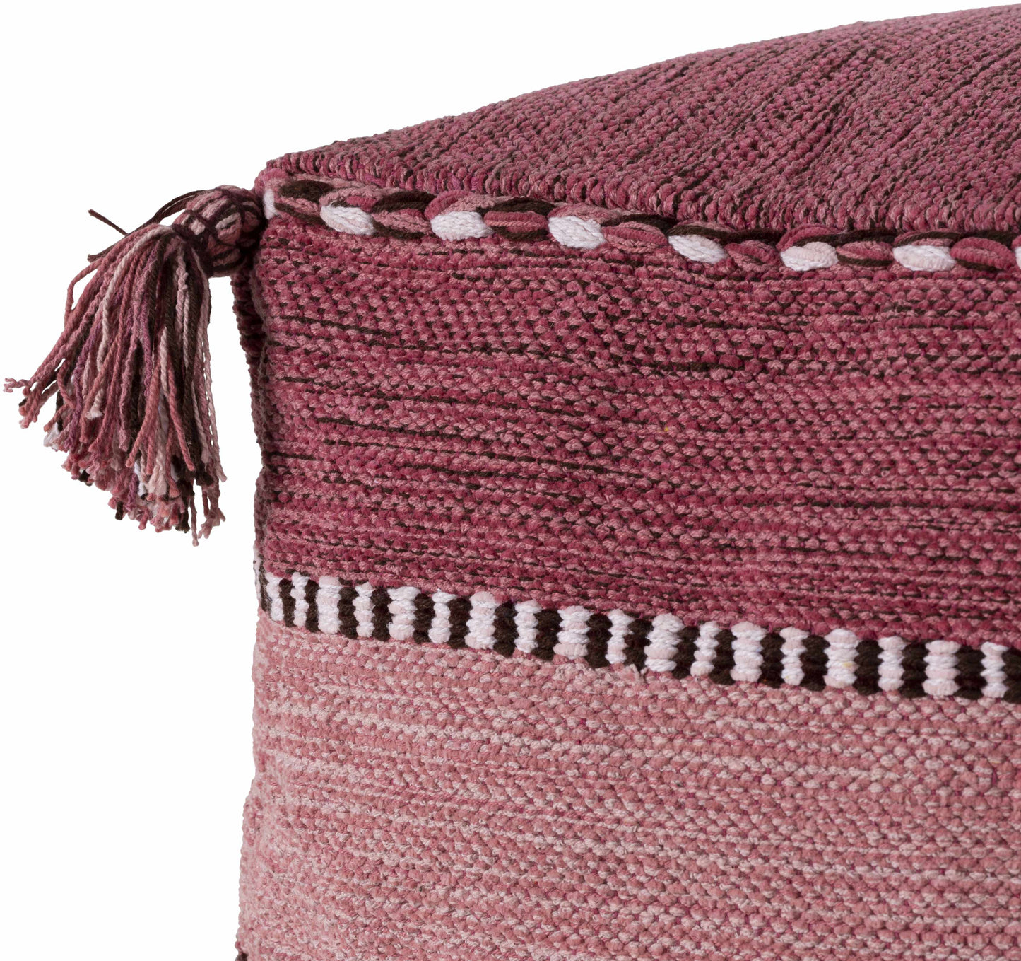 Jamberoo Pouf Handwoven Cotton Accent Stool Clearance For Bohemian Living Spaces