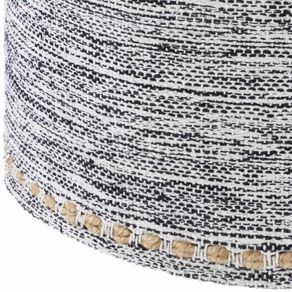 Lavenham Pouf Natural Woven Seat For Coastal And Traditional Interiors Tan Cotton Jute Blend