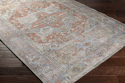 Washable Rust Area Rug - Stylish Durable Easy to Clean