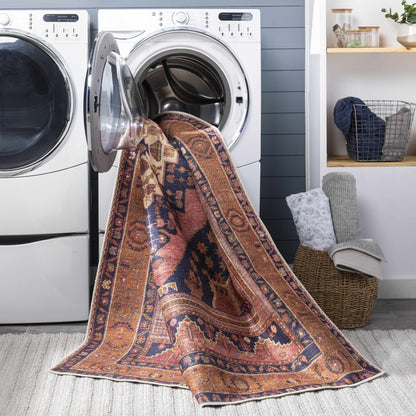 Vintage Washable Flat Pile Rug - Malamote Collection for Stylish Decor