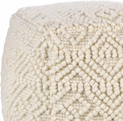 Mesudiye Pouf Cream Handwoven Accent Piece For Living Rooms
