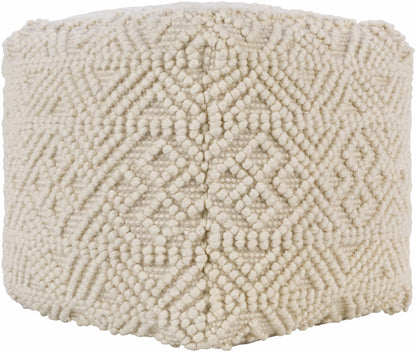 Mesudiye Pouf Cream Handwoven Accent Piece For Living Rooms