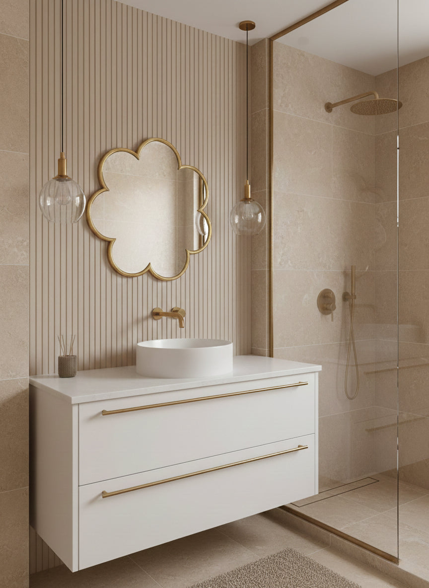 Petal edged decorative mirror