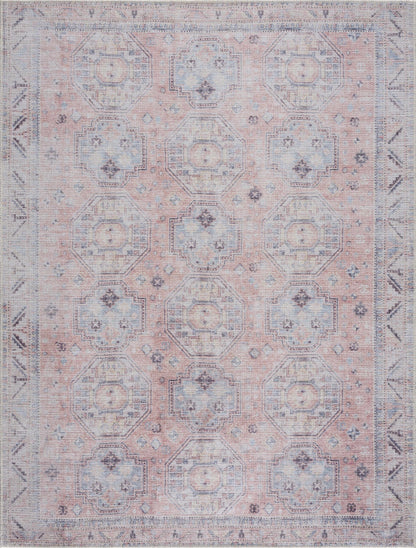 Morcott Peach Washable Area Rug - Soft Stylish Easy-Clean Home Decor