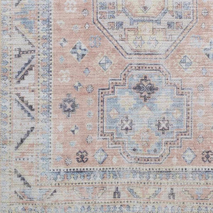 Morcott Peach Washable Area Rug - Soft Stylish Easy-Clean Home Decor